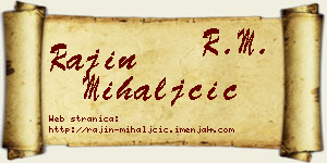 Rajin Mihaljčić vizit kartica